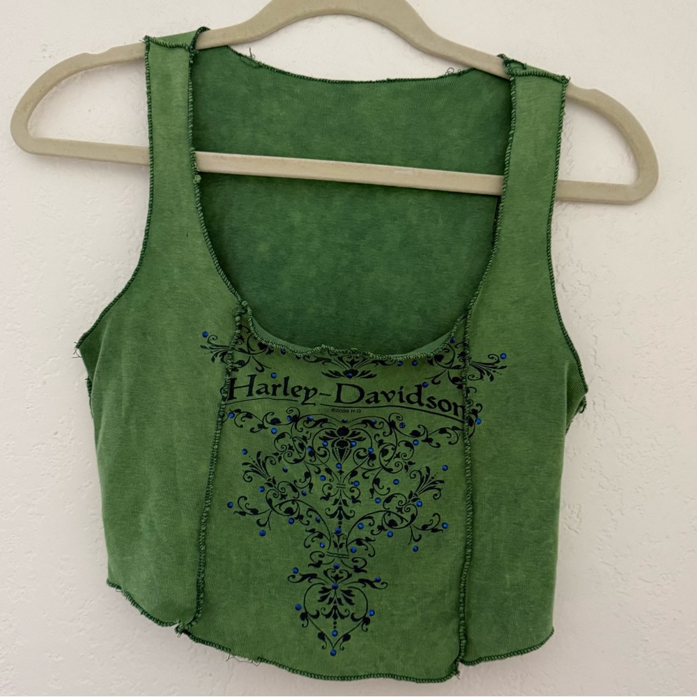 VINTAGE HARLEY DAVIDSON CROPPED TANK TOP